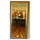 Decorative Framed Mirror with Brushed Gold Finish