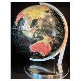 Vintage Replogle Black Globe on Metal Stand
