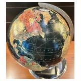 Vintage Replogle Black Globe on Metal Stand
