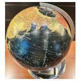 Vintage Replogle Black Globe on Metal Stand