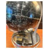Vintage Replogle Black Globe on Metal Stand