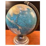 Spinning Globe with Metal Base