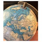 Spinning Globe with Metal Base