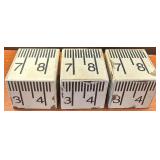 Decorative Wooden Measuring Block Set and Metal Jack Figurine