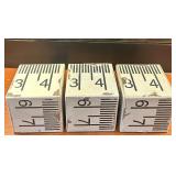 Decorative Wooden Measuring Block Set and Metal Jack Figurine