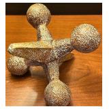 Decorative Wooden Measuring Block Set and Metal Jack Figurine