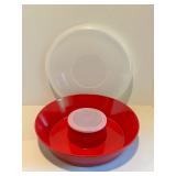 Â Adjustable Laptop Stand and Veggie & Dip tray with lids