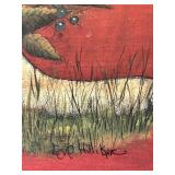 Set of 2 Lisa Hilliker Framed Rabbit Paintings