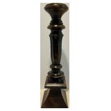 Set of 2 Wooden Candle Holders with Rich Finish