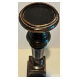 Set of 2 Wooden Candle Holders with Rich Finish