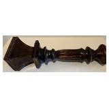 Set of 2 Wooden Candle Holders with Rich Finish