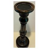 Set of 2 Wooden Candle Holders with Rich Finish