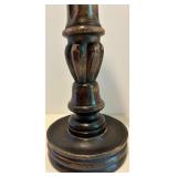 Set of 2 Wooden Candle Holders with Rich Finish