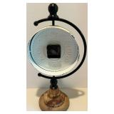 Rustic Vintage-Style Table Clock with Weathered Finish