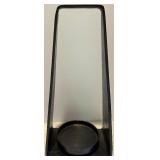 Iron Candle Holder with Glass Sleeve and Candle