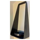 Iron Candle Holder with Glass Sleeve and Candle