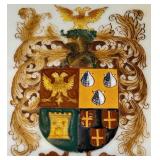 Porcelain Dish with Heraldic Coat of Arms Design