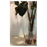 Artificial Floral Arrangement in Glass Vase