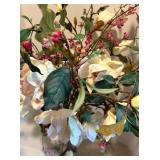 Artificial Floral Arrangement in Glass Vase