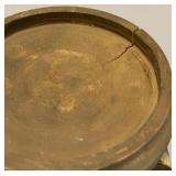 Pair of Decorative Wooden Candle Holders with Metal Accents