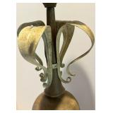 Pair of Decorative Wooden Candle Holders with Metal Accents