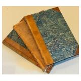 Collection of 10 Antique and Vintage Leather-Bound Books