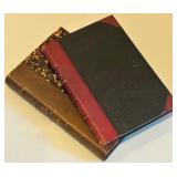 Collection of 10 Antique and Vintage Leather-Bound Books