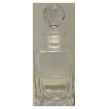 Crystal Whiskey Decanter with Stopper and 3 Matching Tumblers
