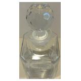 Crystal Whiskey Decanter with Stopper and 3 Matching Tumblers