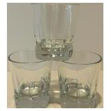 Crystal Whiskey Decanter with Stopper and 3 Matching Tumblers