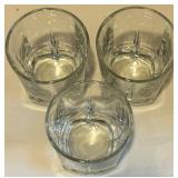 Crystal Whiskey Decanter with Stopper and 3 Matching Tumblers