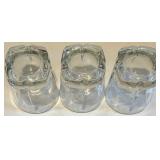 Crystal Whiskey Decanter with Stopper and 3 Matching Tumblers