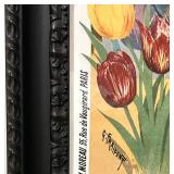 Reproduction Antique 1895 Holland Exposition Travel Poster in Ornate Frame