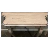 Antique Distressed Wooden Console Table with Single Drawer