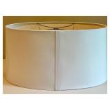 Glass Table Lamp with Colorful Patterned Glass Base and White Shade