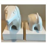 Jonathan Adler Ceramic Dachshund Dog Bookends