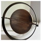 Metal Lantern with LED Candle and Glass Hurricane