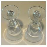 Set of 8 Clear Glass Wine Goblets