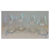 Set of 8 Crystal Brandy Snifters