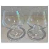 Set of 8 Crystal Brandy Snifters