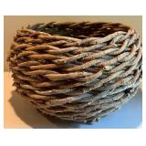 Set of 2 Rustic Handwoven Wicker Baskets
