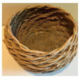 Set of 2 Rustic Handwoven Wicker Baskets