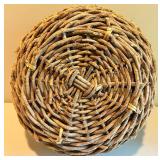 Set of 2 Rustic Handwoven Wicker Baskets