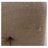 Tufted Swivel Barrel Chair with Striped Cushion - Damaged