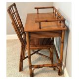 Vintage Bamboo Desk and Chair Set