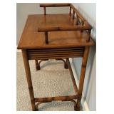 Vintage Bamboo Desk and Chair Set
