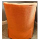 Orange Upholstered Swivel Armchair by LEE Industries
