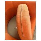 Orange Upholstered Swivel Armchair by LEE Industries