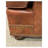 Leathercraft Extra Large Brown Leather Sectional Sofa with Chaise