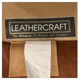 Leathercraft Extra Large Brown Leather Sectional Sofa with Chaise